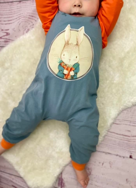 Patch / Aufnäher  - Hase mit Karotten - Creme